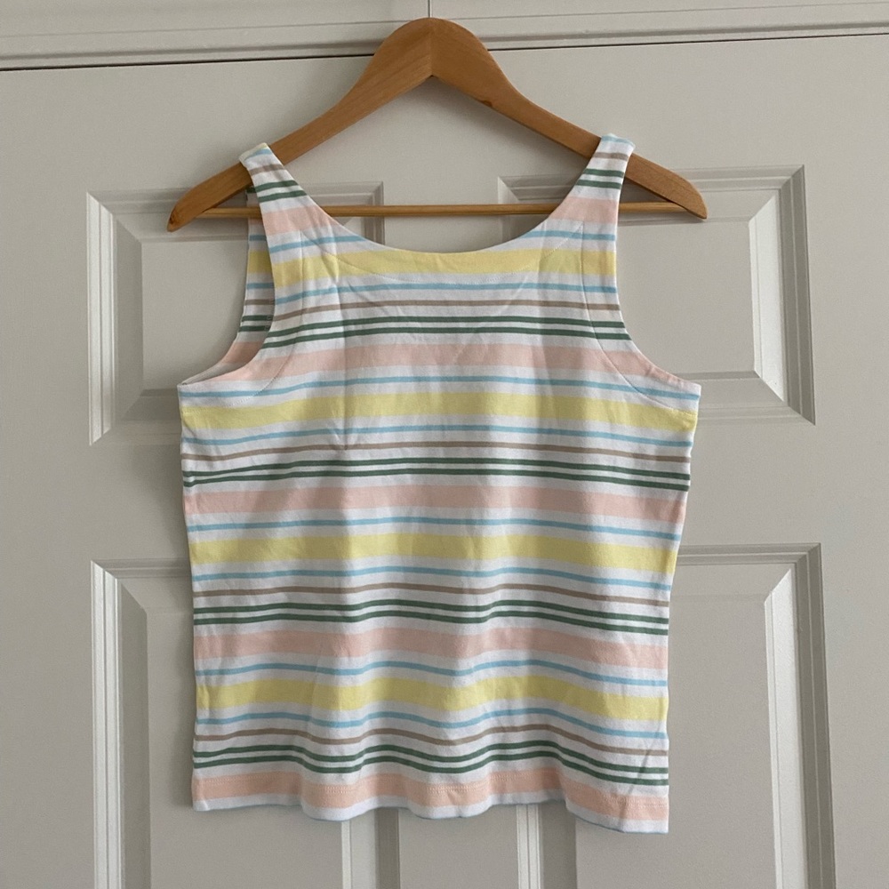 Organic Cotton Interlock Striped Tank Top by Haven Well Within